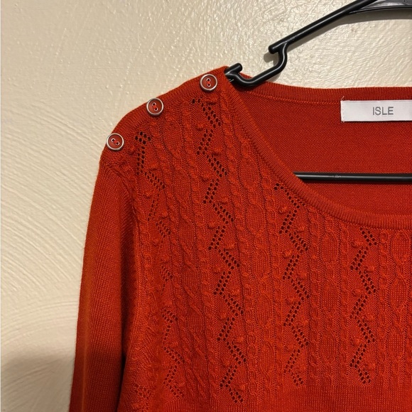 ISLE Vibrant Orange Knit Sweater - Picture 6 of 8